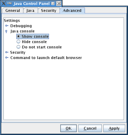 Linux Java Console
